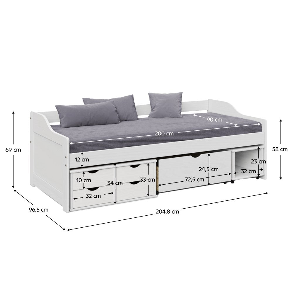 Pat copii Maxi – schiță cu dimensiuni