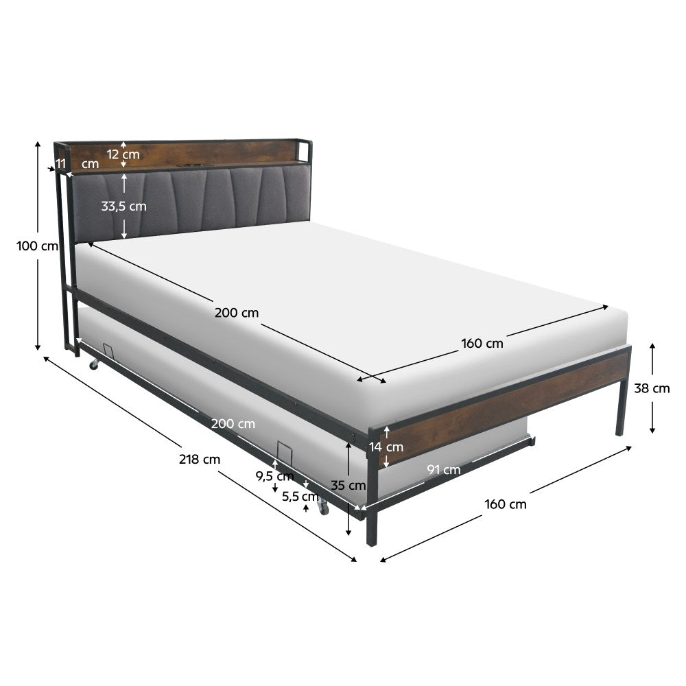 Pat extensibil Nordo – schiță cu dimensiuni
