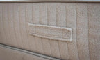 Set pat tapitat cu somiera cu saltea inclusa, gri deschis, 160x200 cm, Split