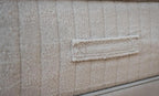 Set pat tapitat cu somiera cu saltea inclusa, gri deschis, 160x200 cm, Split