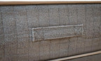 Set pat tapitat cu somiera cu saltea inclusa, gri inchis, 160x200 cm, Split