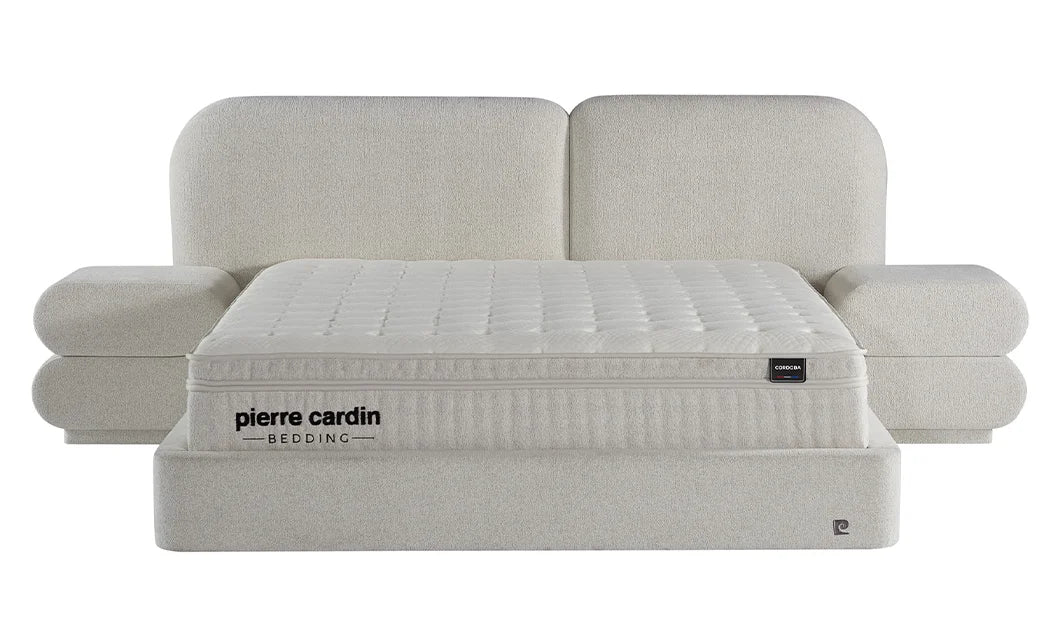 Pat tapitat Pierre Cardin cu somiera cu spatiu de depozitare, 160x200 cm, Cordoba