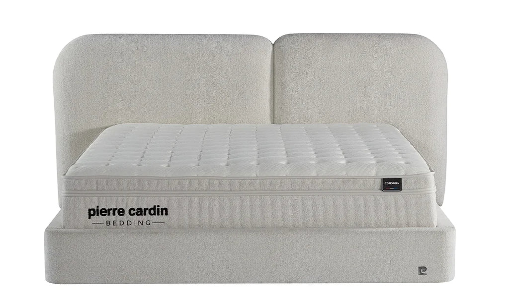 Pat tapitat Pierre Cardin cu somiera cu spatiu de depozitare, 160x200 cm, Cordoba