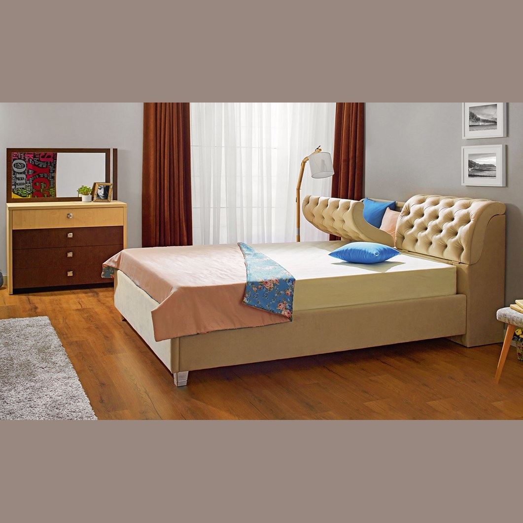 Pat Frankfurt Beige în dormitor