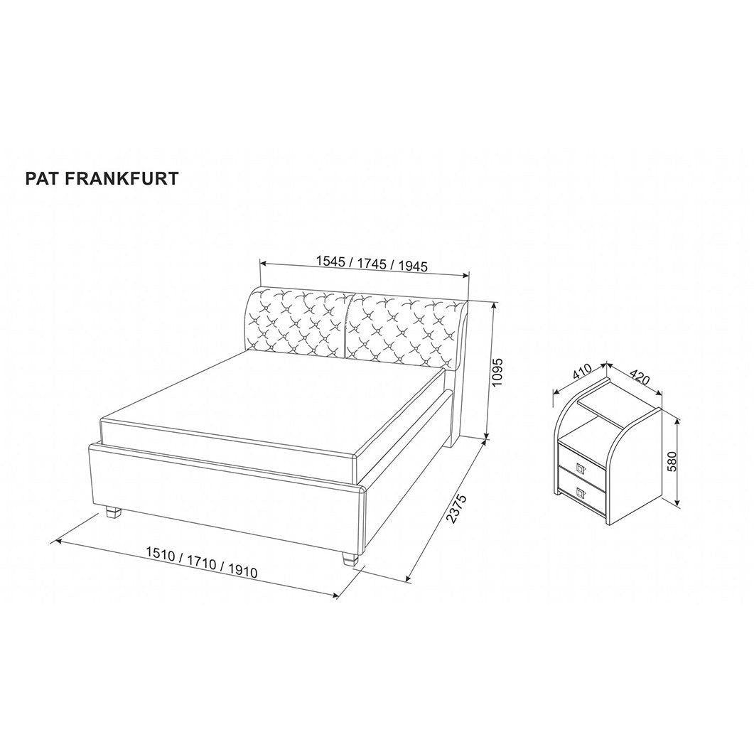 Pat Frankfurt Maro – schiță cu dimensiuni