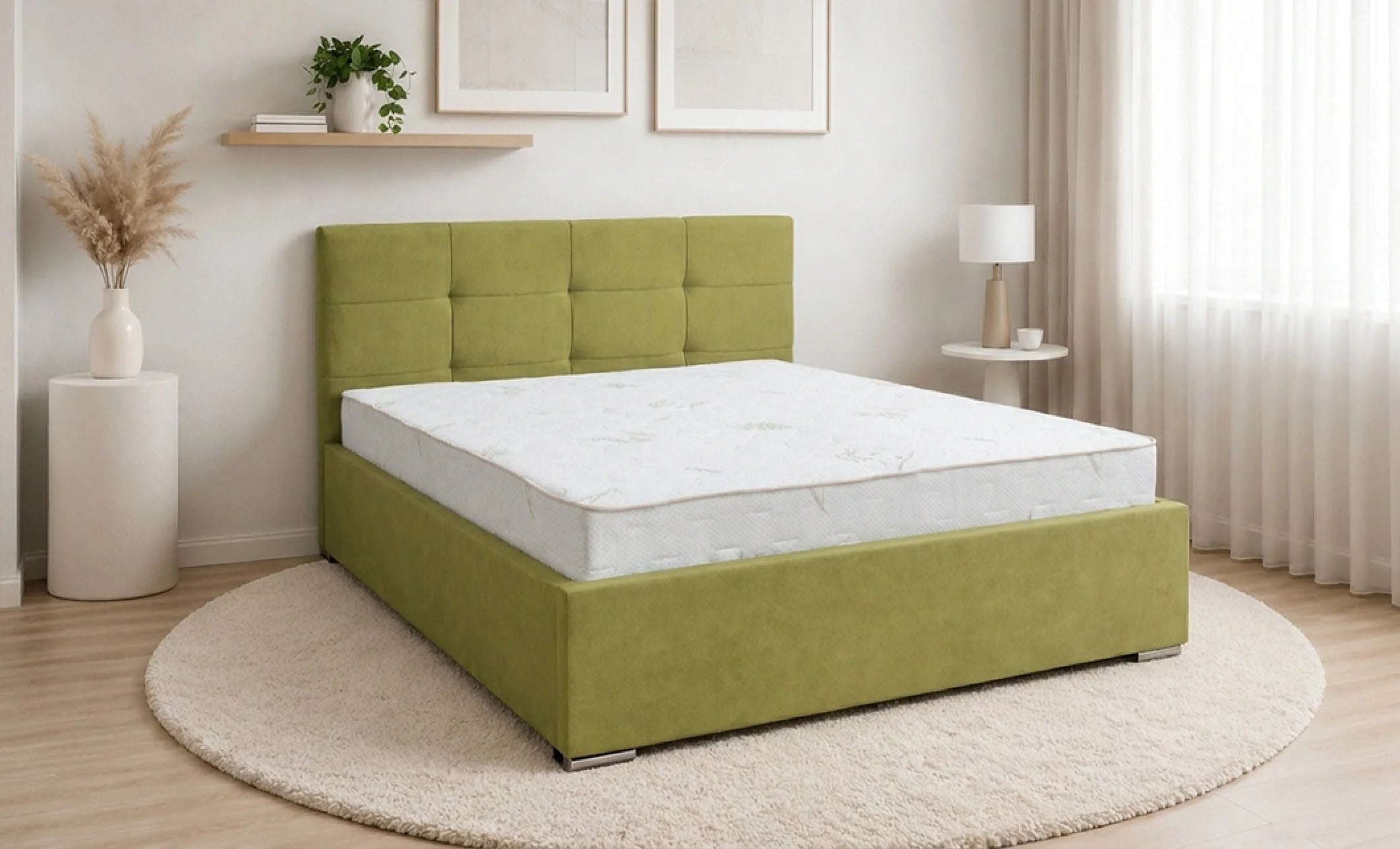 Set pat tapitat Fresh cu Saltea Bonell Aloe Vera, vedere 10