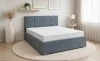 Set Pat, Tapitat Fresh, cu Saltea si Somiera Rabatabila, Ecru 180x200