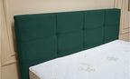 Set pat tapitat cu somiera rabatabila cu saltea inclusa, verde smarald, 160x200 cm, Fresh