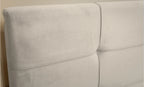 Set pat tapitat cu somiera rabatabila cu saltea inclusa, ecru, 180x200 cm, Fresh