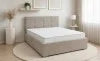 Set Pat, Tapitat Fresh, cu Saltea si Somiera Rabatabila, Albastru 140x200