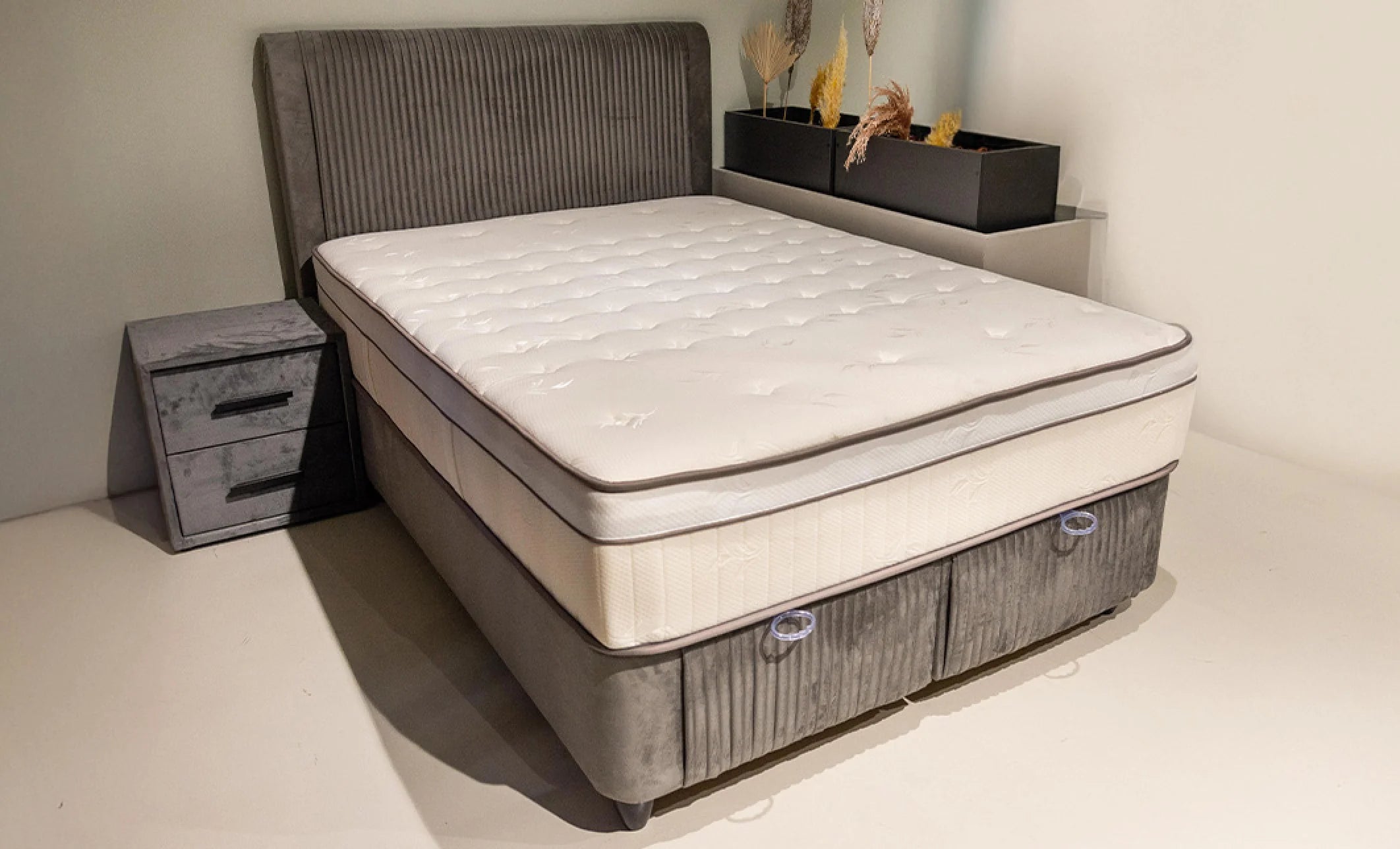 Set pat tapitat Saltea Bella Grey, vedere 7