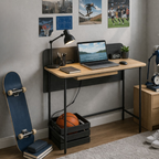 Birou PC KOMPUS, stejar / negru