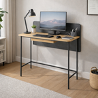 Birou PC KOMPUS, stejar / negru