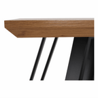 Masa dining PEDAL, stejar / negru