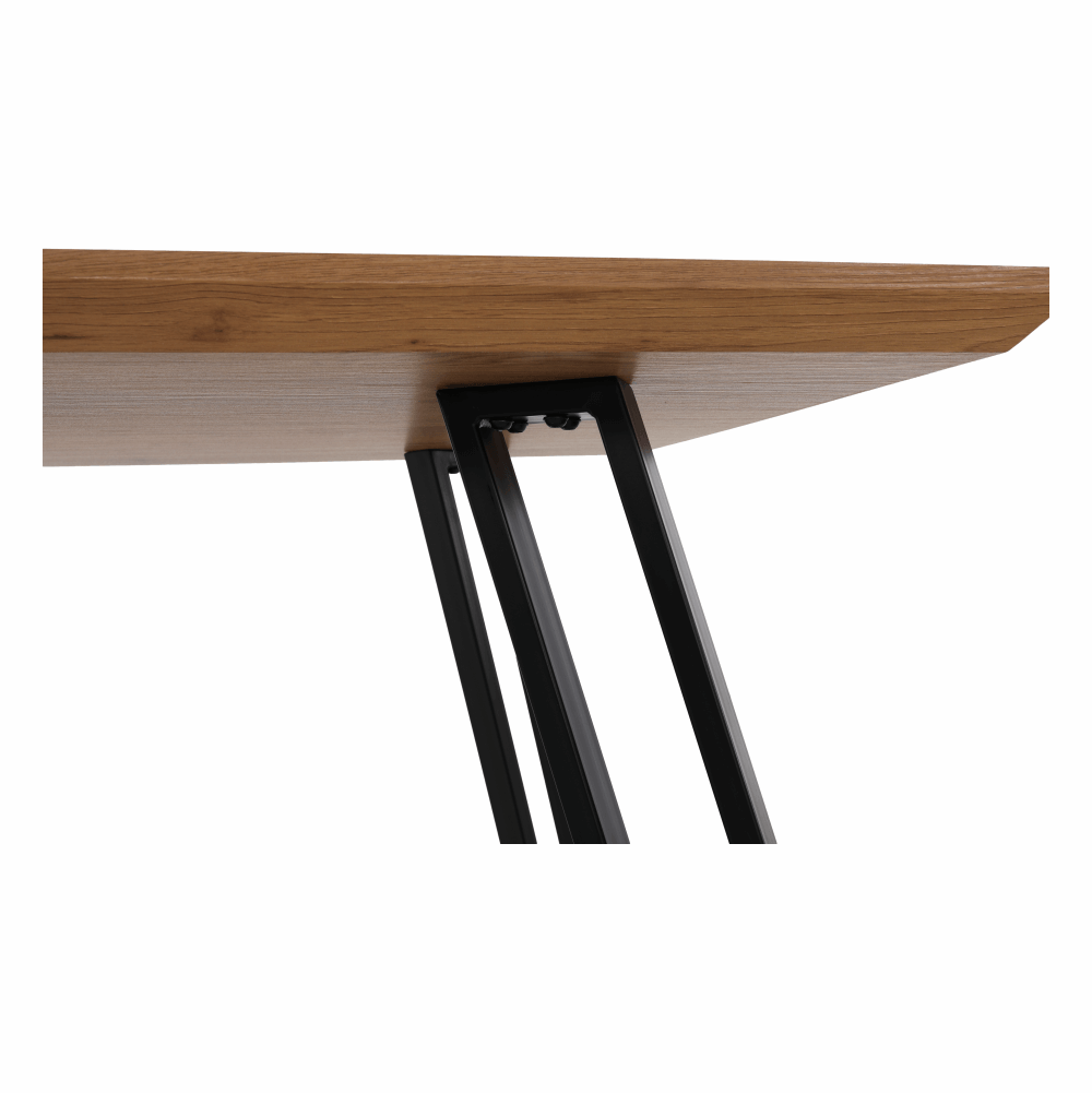Masa dining PEDAL, stejar / negru