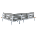 Set gradina PELOR, alb / stejar / gri deschis