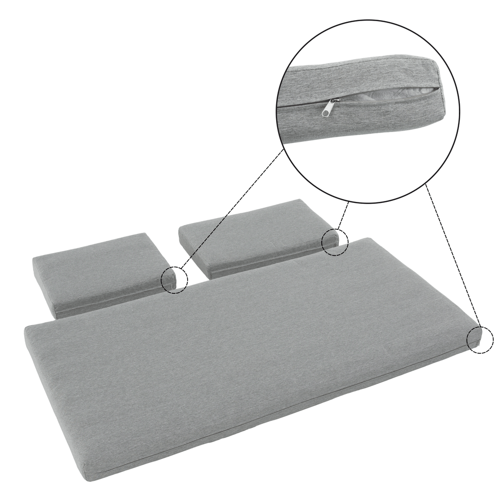 Set gradina PELOR, alb / stejar / gri deschis
