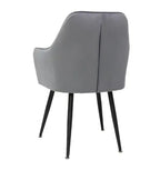 Scaun tapitat living din si picioare metalice Pera, vedere 4
