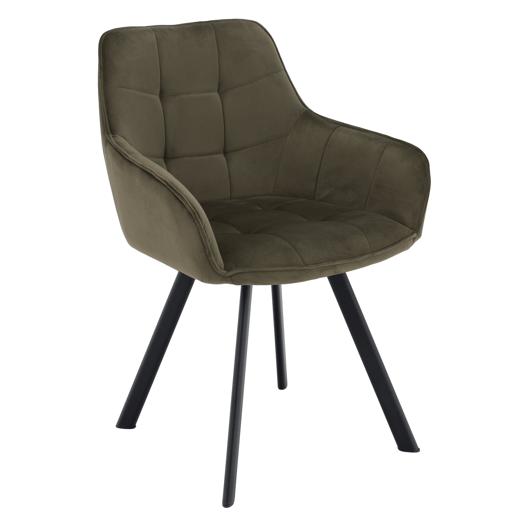 Scaun de design PETIN, Velvet verde/negru