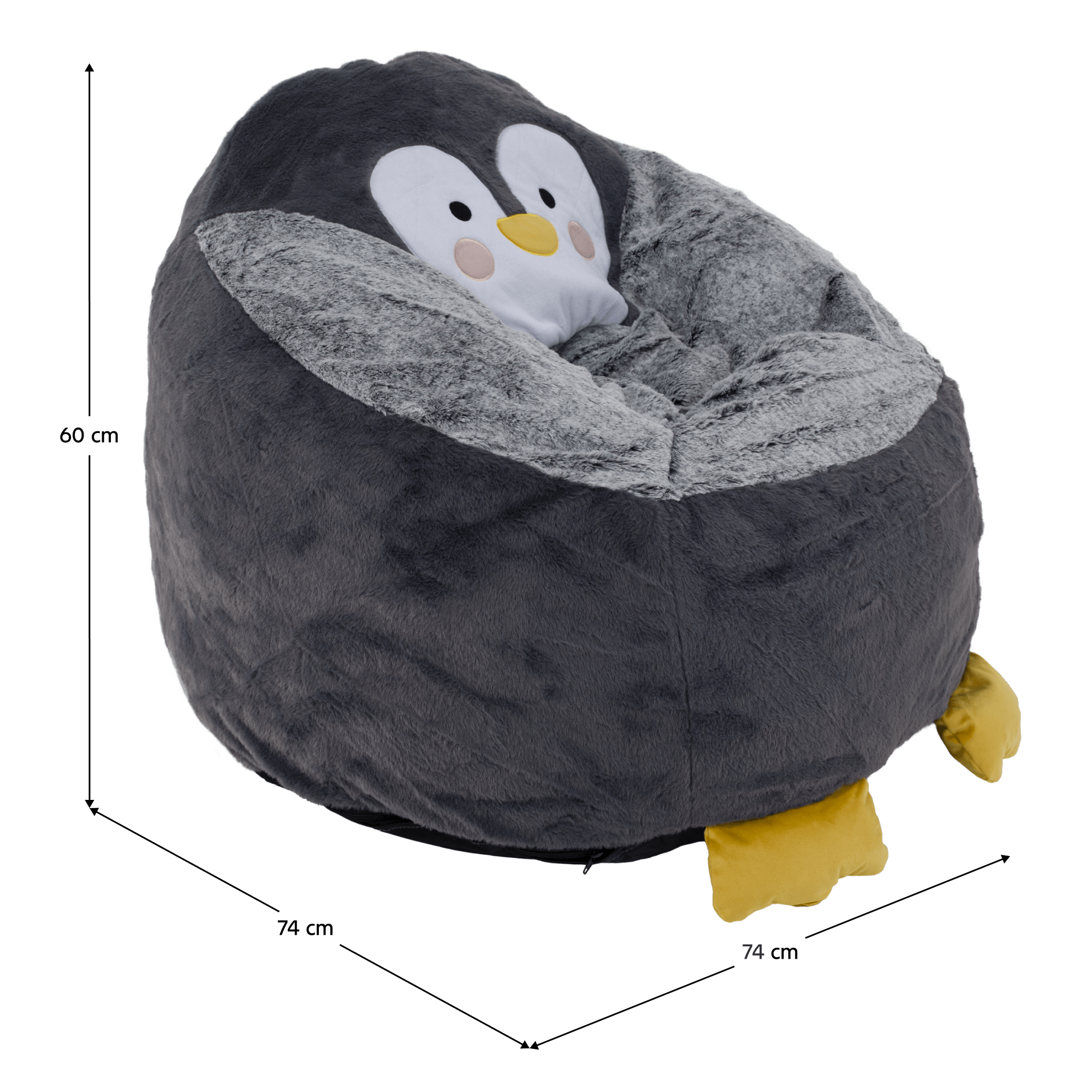 Fotoliu sac PINGO, gri