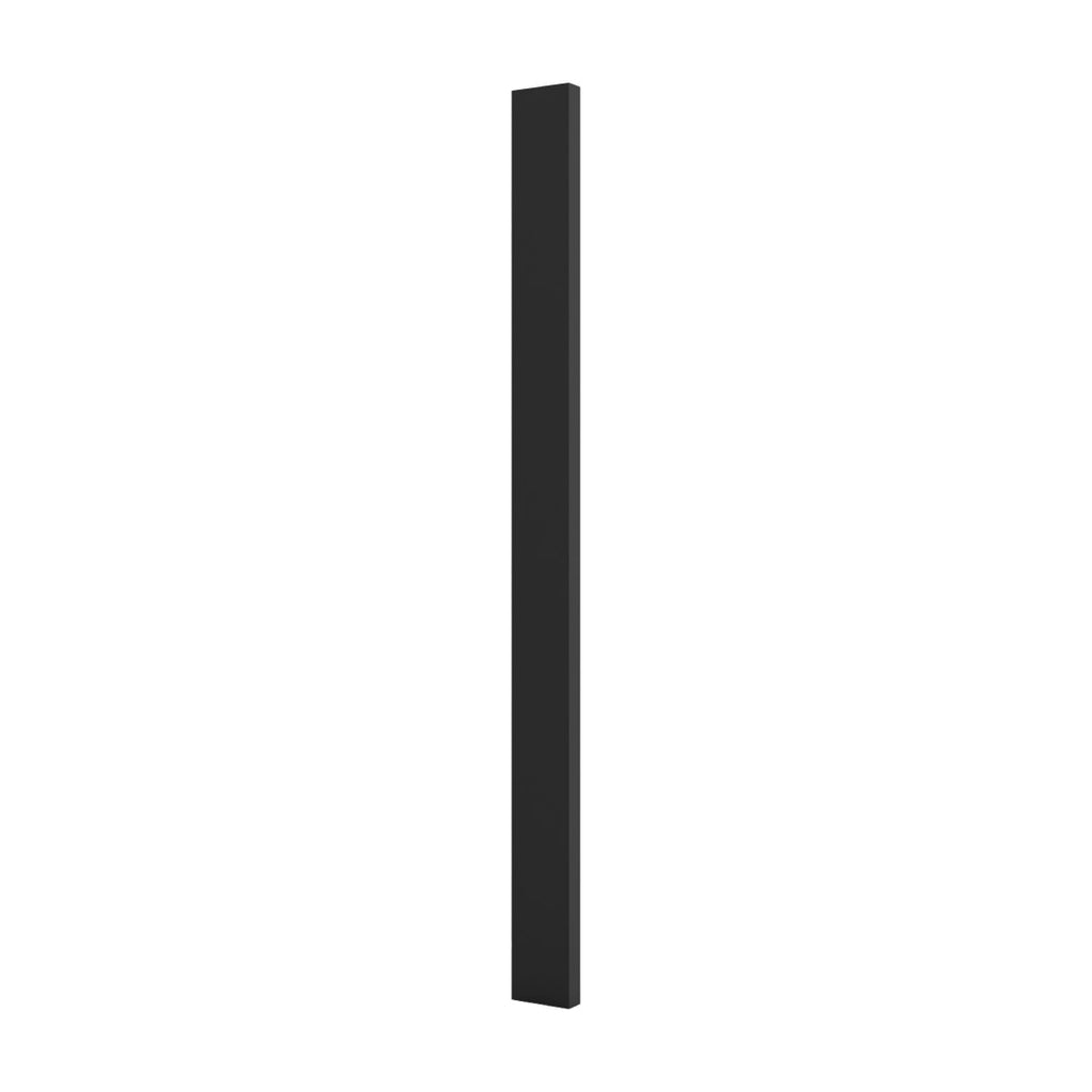 Plintă bucătărie Araka/menzo/siber, negru, vedere din față