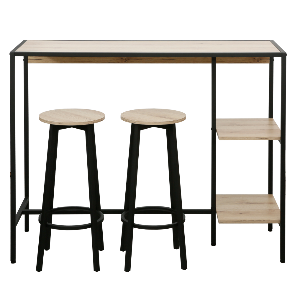 Set dining POHOS, stejar / negru