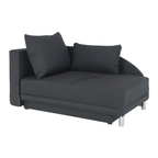 Canapea extensibila LAUREL, material textil gri-negru, stanga