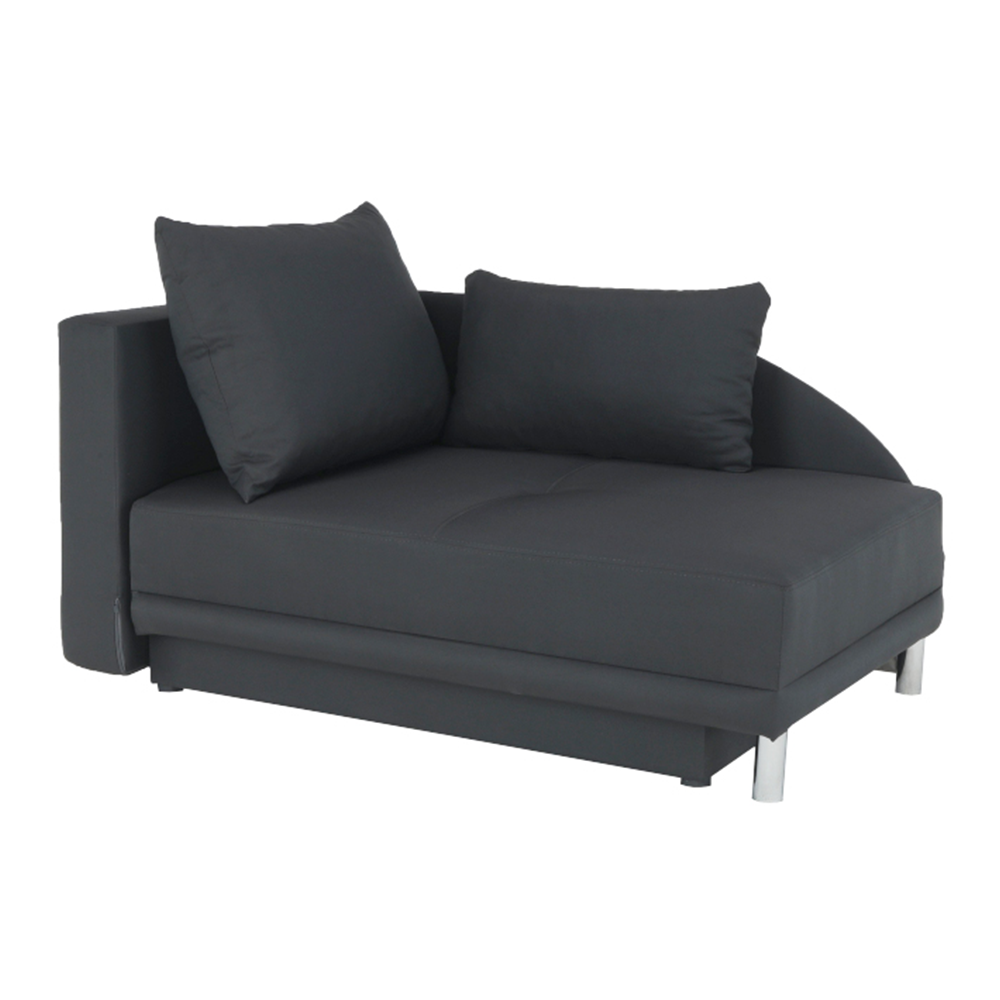 Canapea extensibila LAUREL, material textil gri-negru, stanga