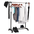 Cuier mobil HILAR, inox/plastic negru