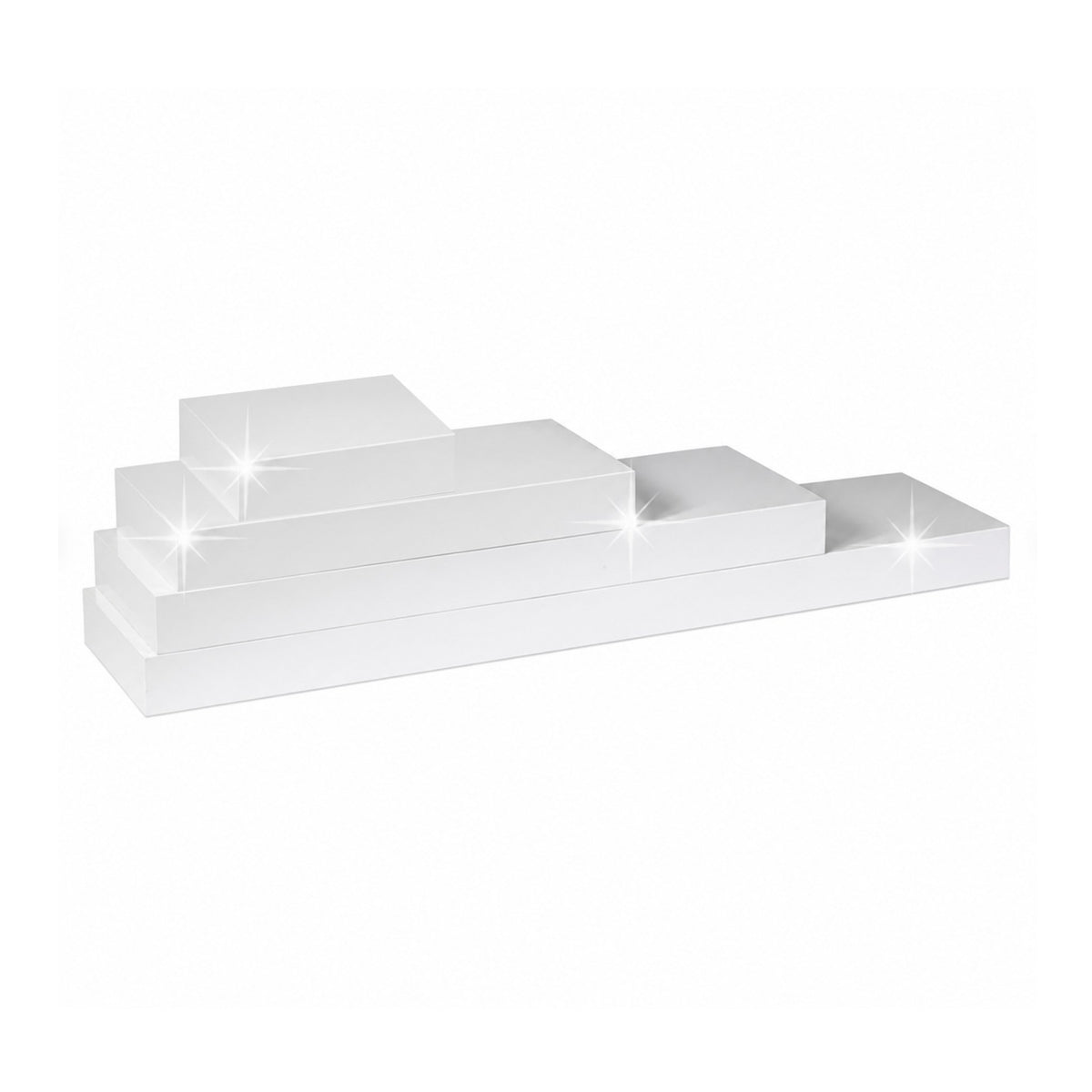 Poliță Gana, alb, vedere din față