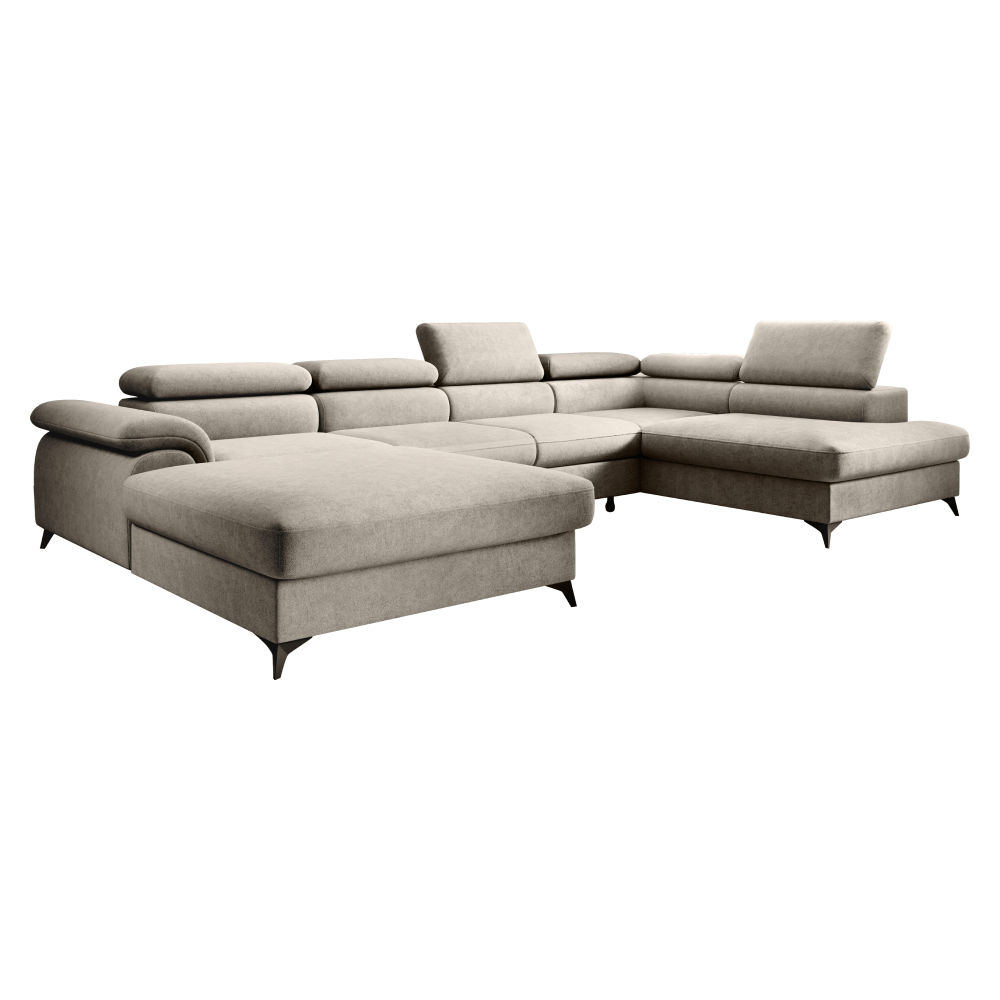 Canapea extensibila POLY ROH U, bej, dreapta