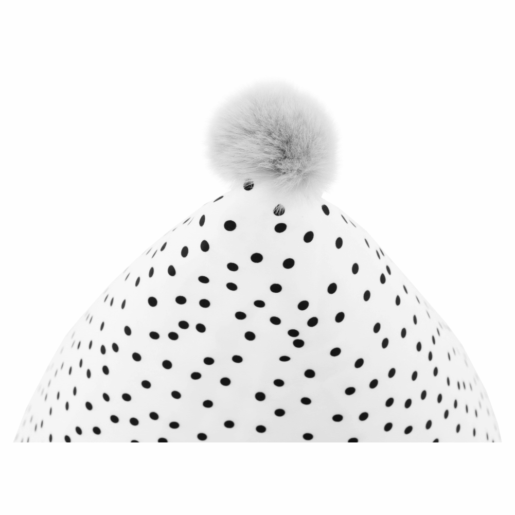 Fotoliu sac POMPOM, alb / roz / gri