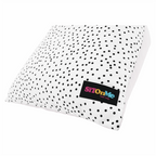 Fotoliu sac POMPOM, alb / roz / gri