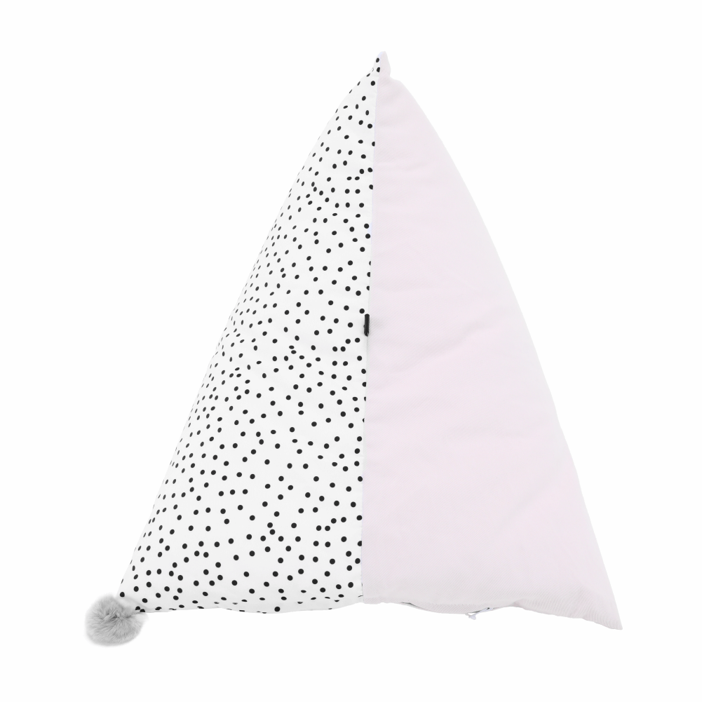 Fotoliu sac POMPOM, alb / roz / gri