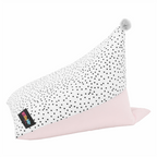 Fotoliu sac POMPOM, alb / roz / gri