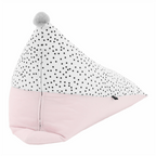 Fotoliu sac POMPOM, alb / roz / gri