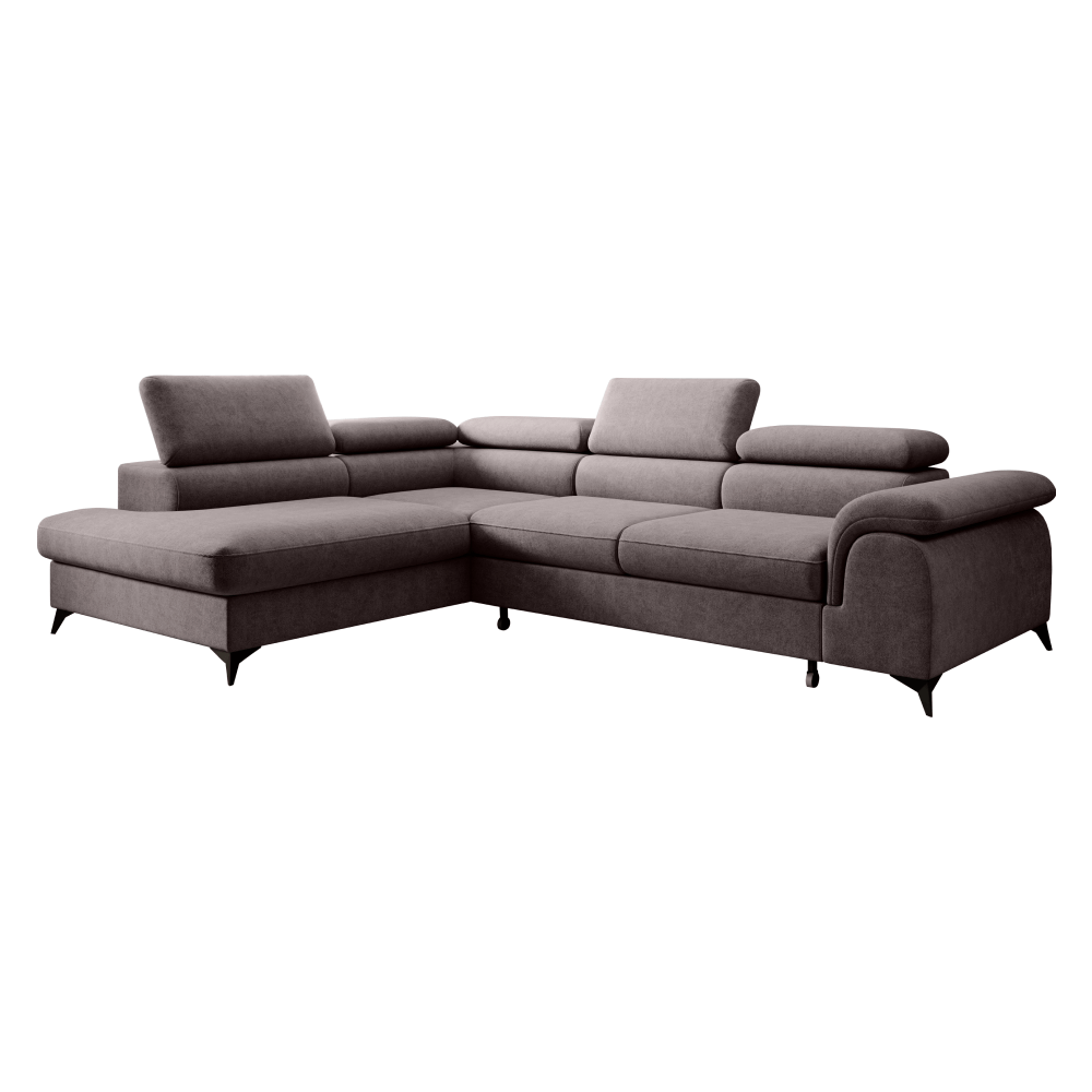 Canapea extensibila PONY ROH, gri-maro, stanga