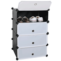 Pantofar PORET, negru / alb