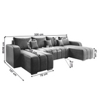 Coltar in forma de U extensibil PORIMA, vedere 3