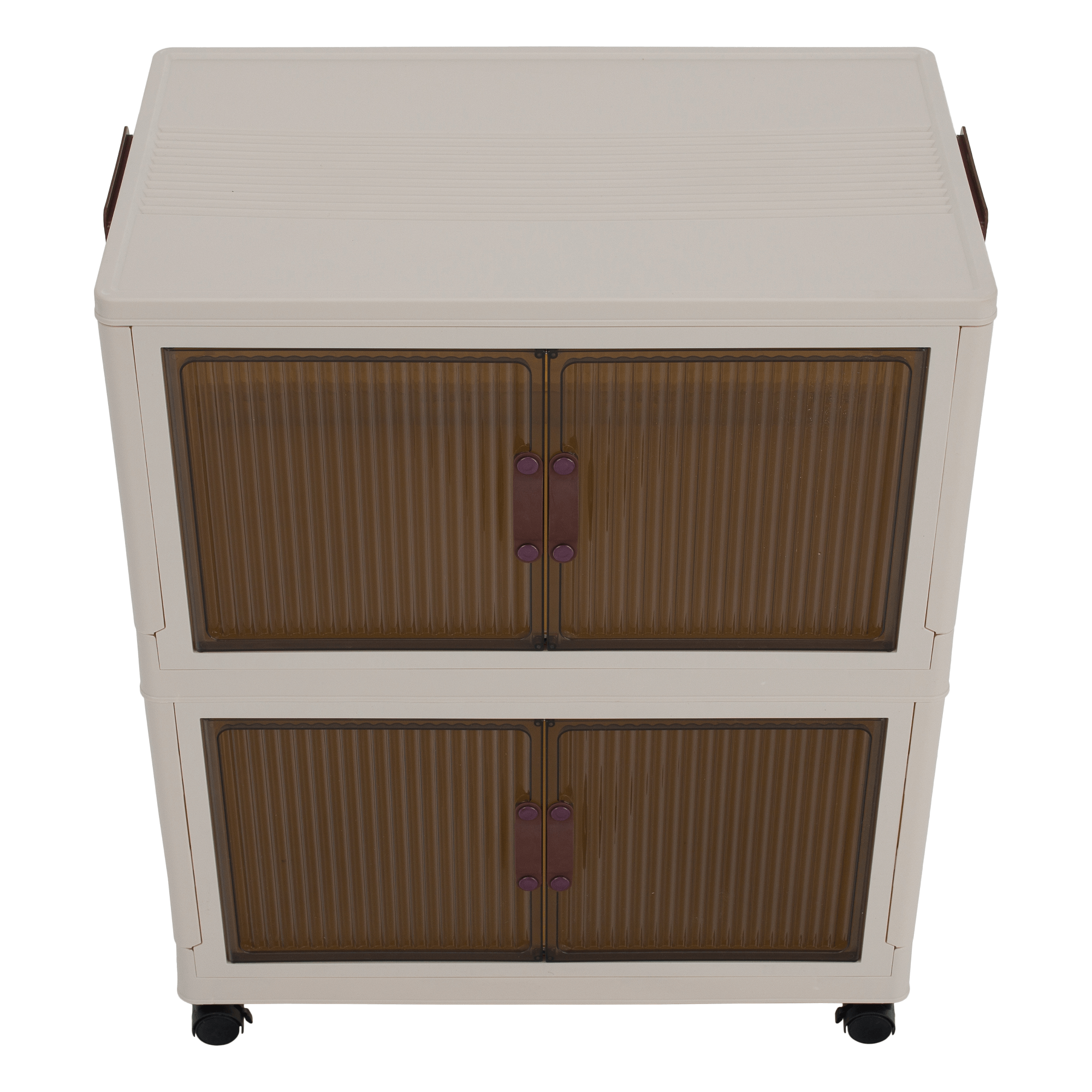 Dulap modular POSA, alb / maro
