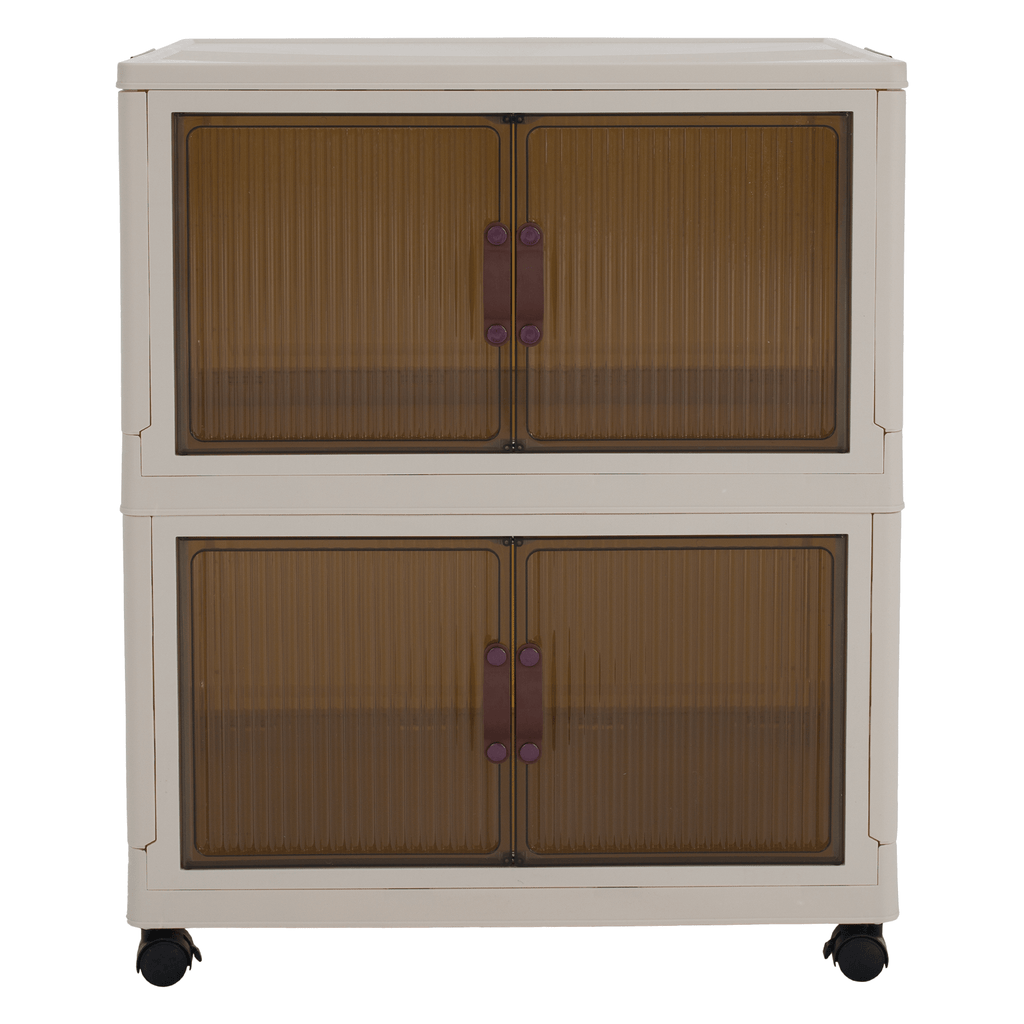 Dulap modular POSA, alb / maro