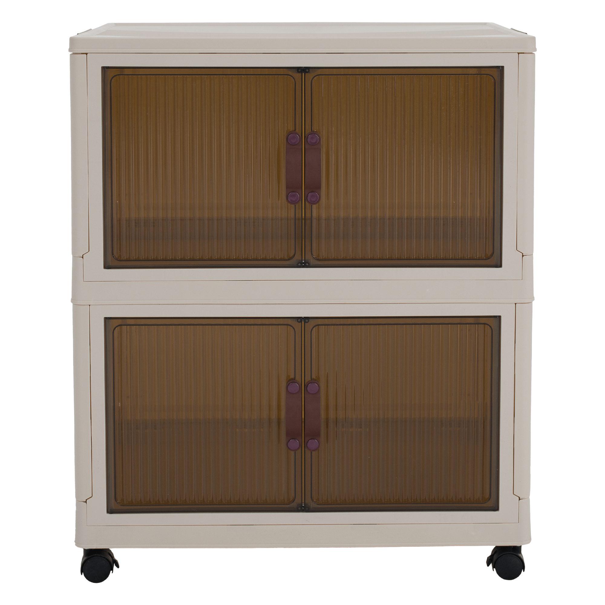 Dulap modular POSA, alb / maro