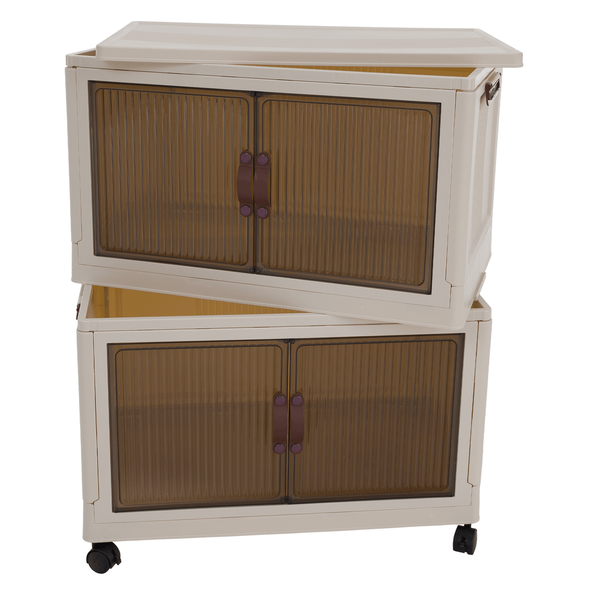 Dulap modular POSA, alb / maro