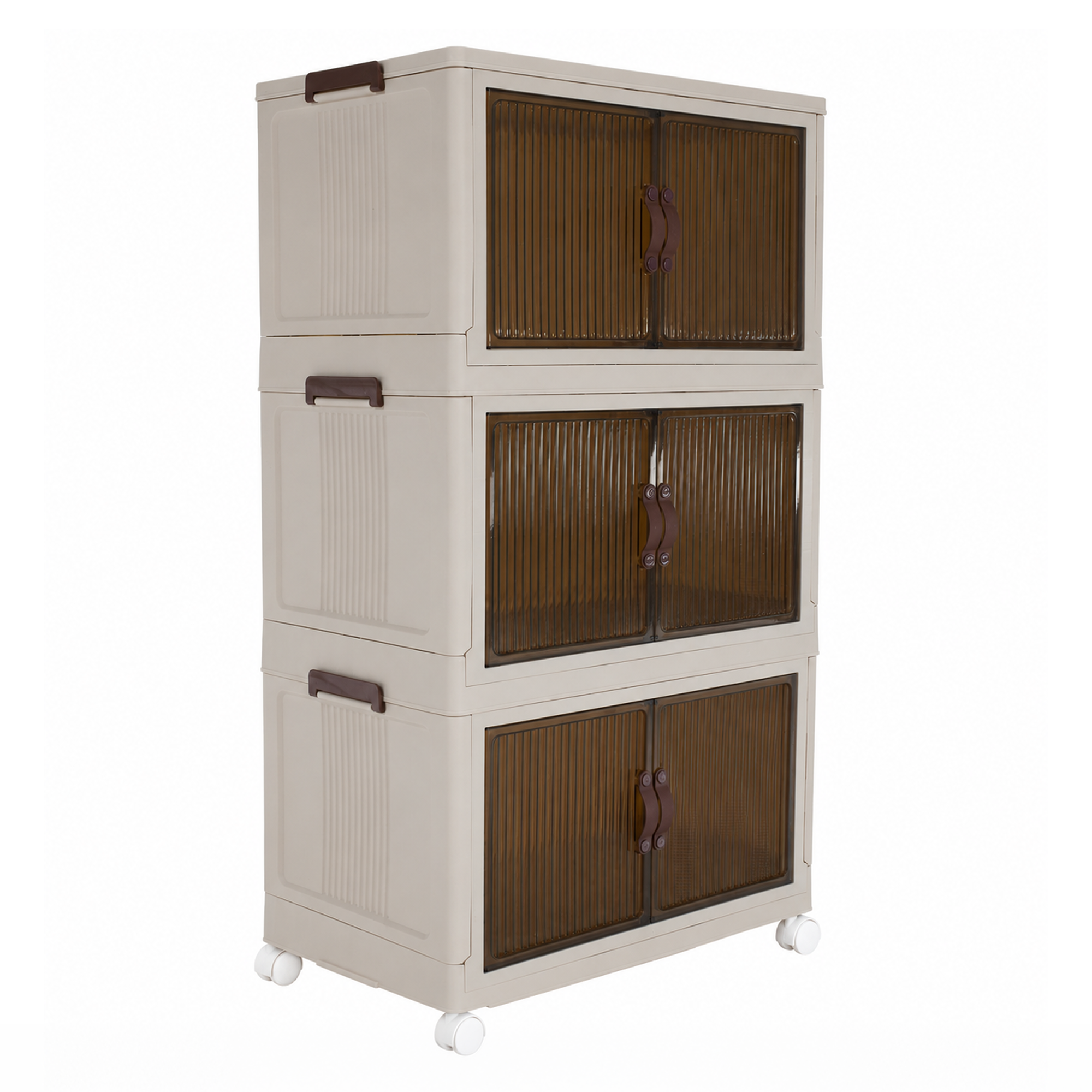 Dulap modular POSA, alb / maro