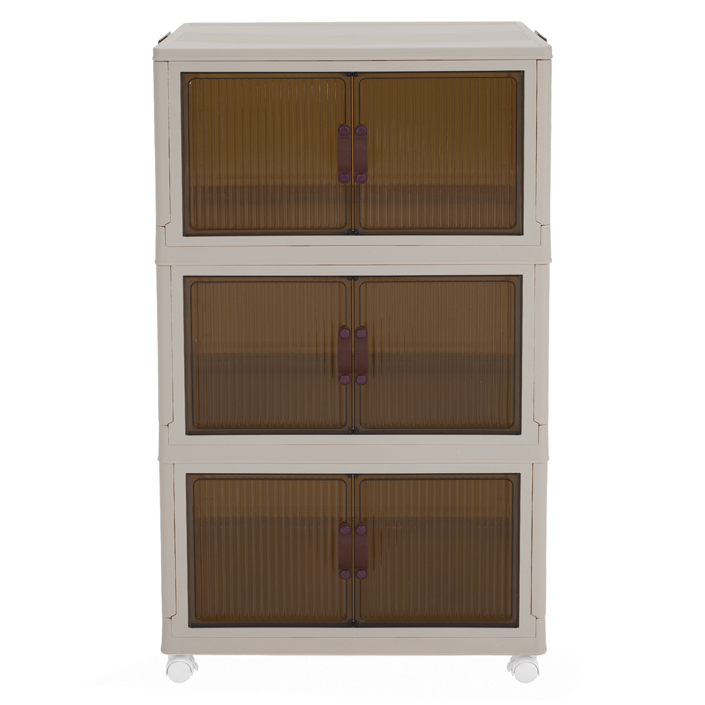 Dulap modular POSA, alb / maro