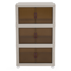 Dulap modular POSA, alb / maro