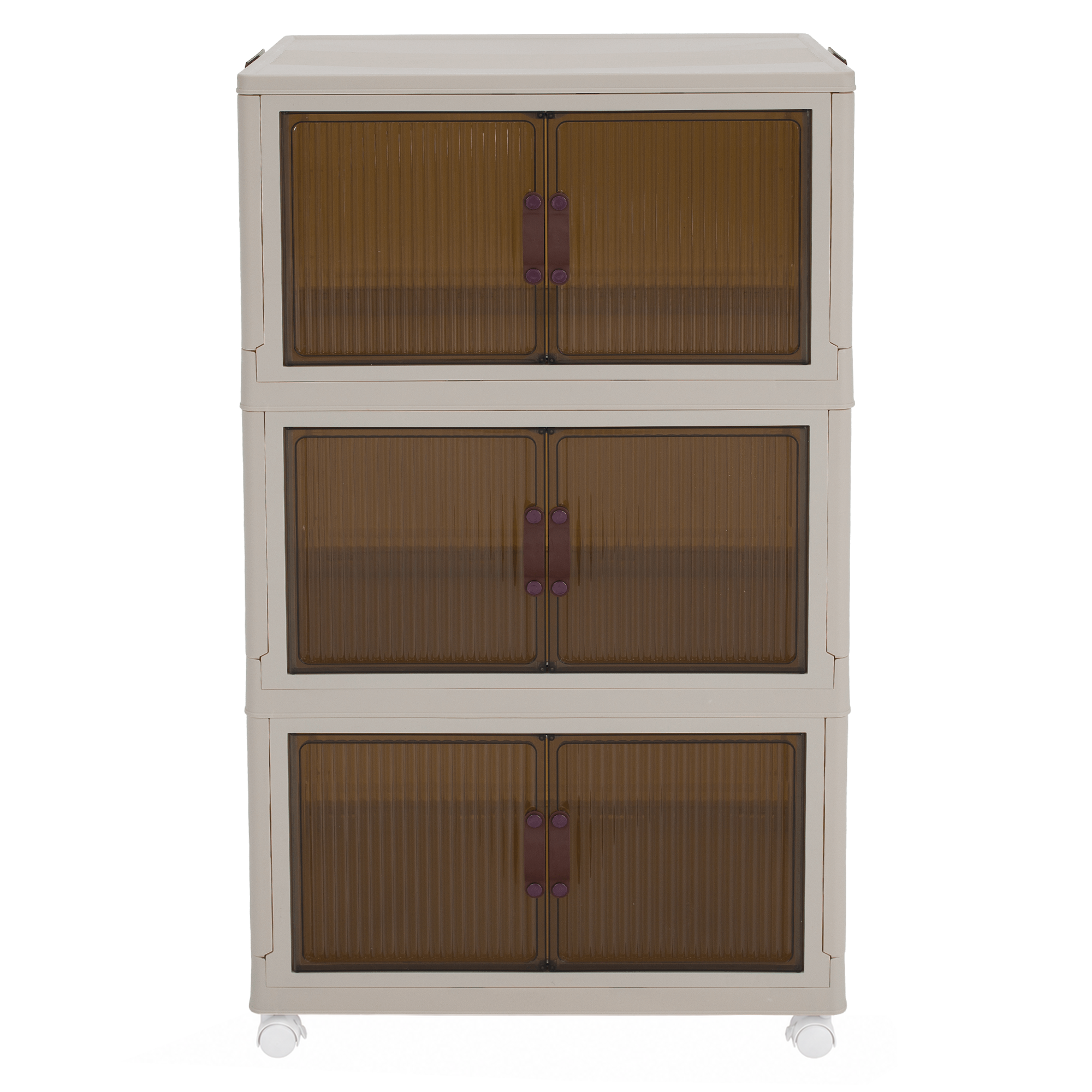 Dulap modular POSA, alb / maro
