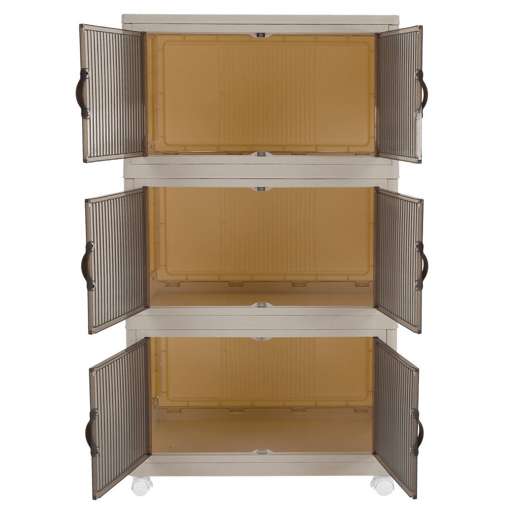 Dulap modular POSA, alb / maro