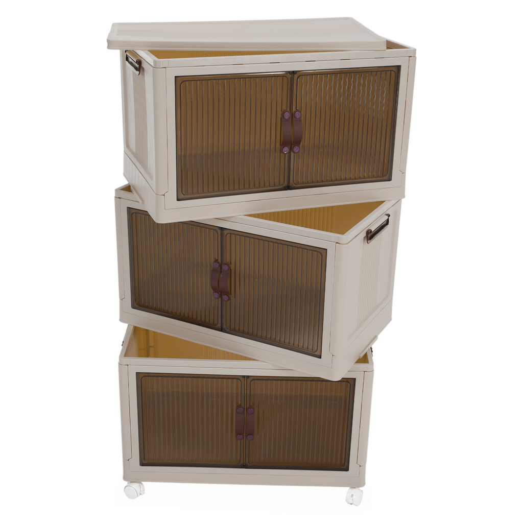 Dulap modular POSA, alb / maro