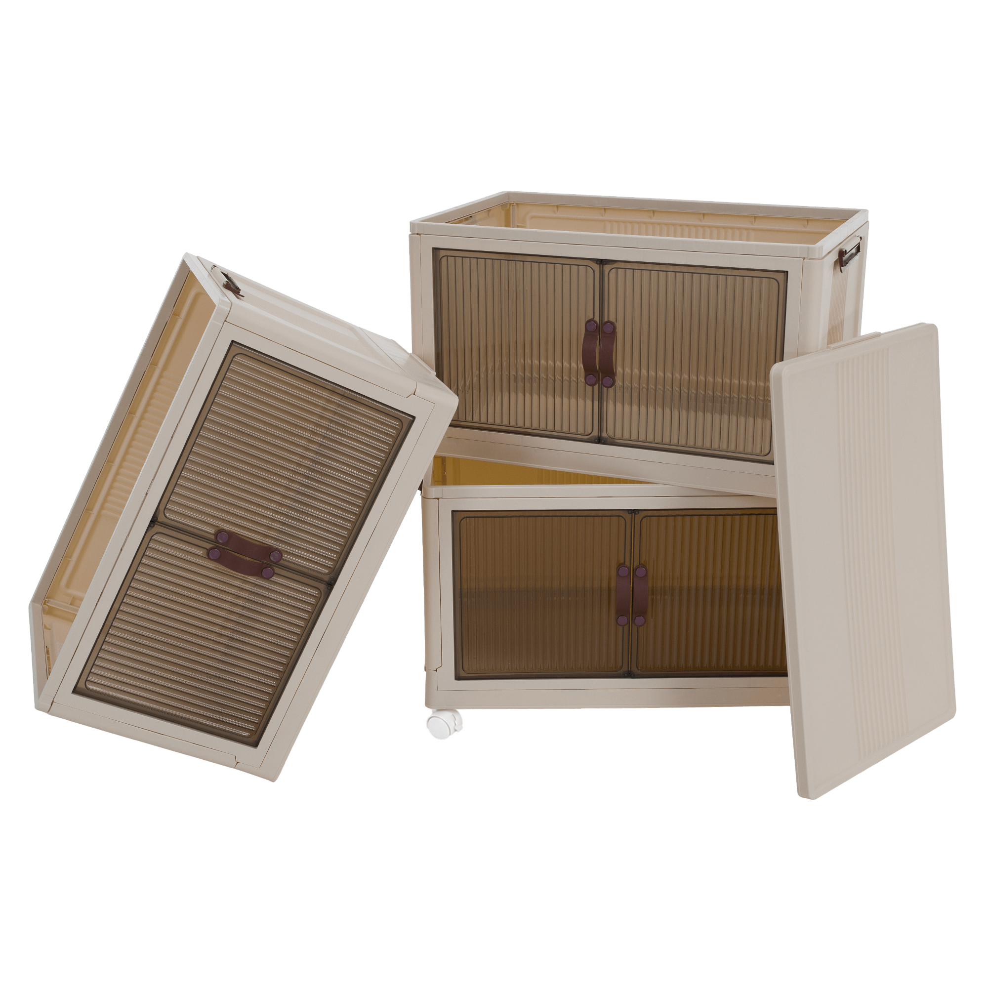 Dulap modular POSA, alb / maro